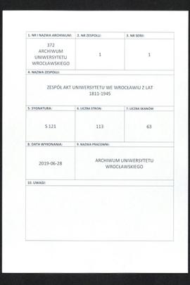 Vorlesungs- und Personal-Verzeichnis der Schlesischen Friedrich Wilhelms-Universität zu Breslau, ...
